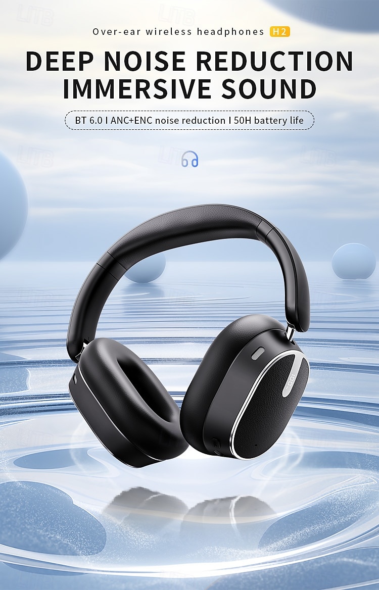 Hybrid Active Noise Cancelling Headphones Wireless Over Ear Bluetooth Headphones Foldable Wireless Headset 60H Playtime Hi-Res Audio Deep Bass Memory Foam Ear Cups Perfect for Travel & Office 2025 - $47.99 –P1