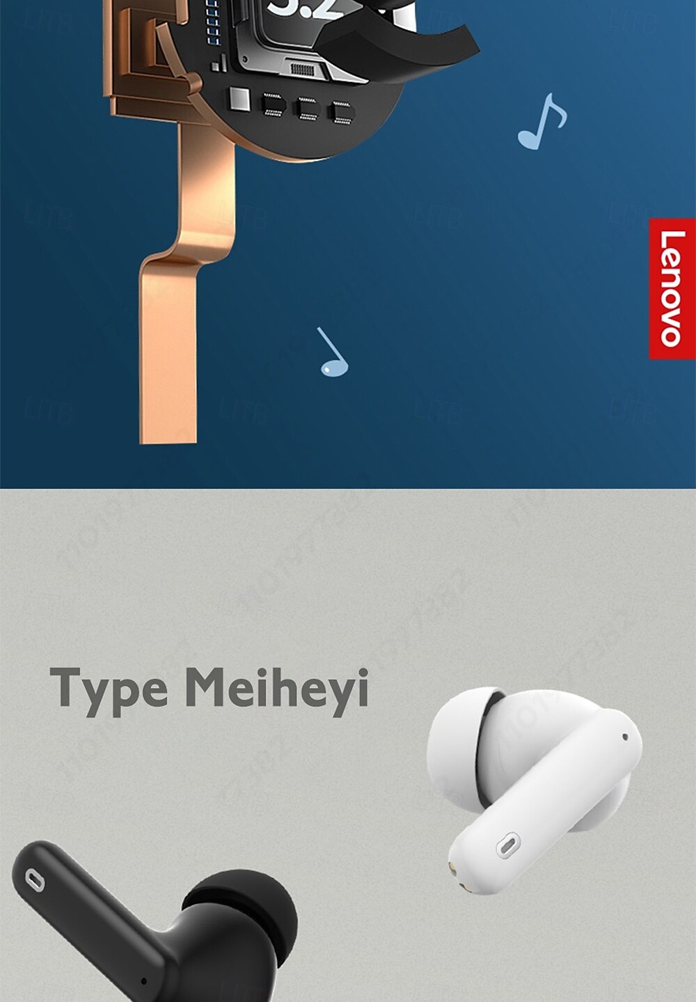 ANC Lenovo XT98 Earphones Bluetooth V5.2 True Wireless Headphones Active Noise Cancelling 28dB Sports Earbuds with Mic ENC Call 2025 - $38.99 –P13