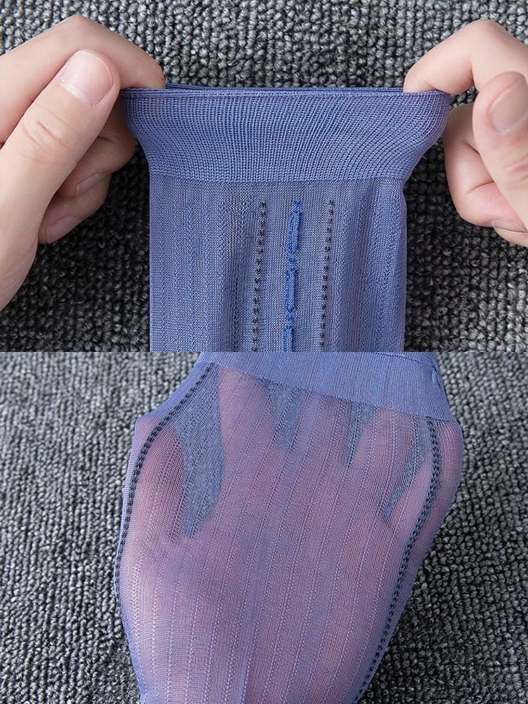 мужские прозрачные деловые носки, ретро-вертикальные полосы, дышащие тонкие нейлоновые носки до середины икры, подходят для офисных работников и официальных мероприятий 2026 - $11.99 –P7