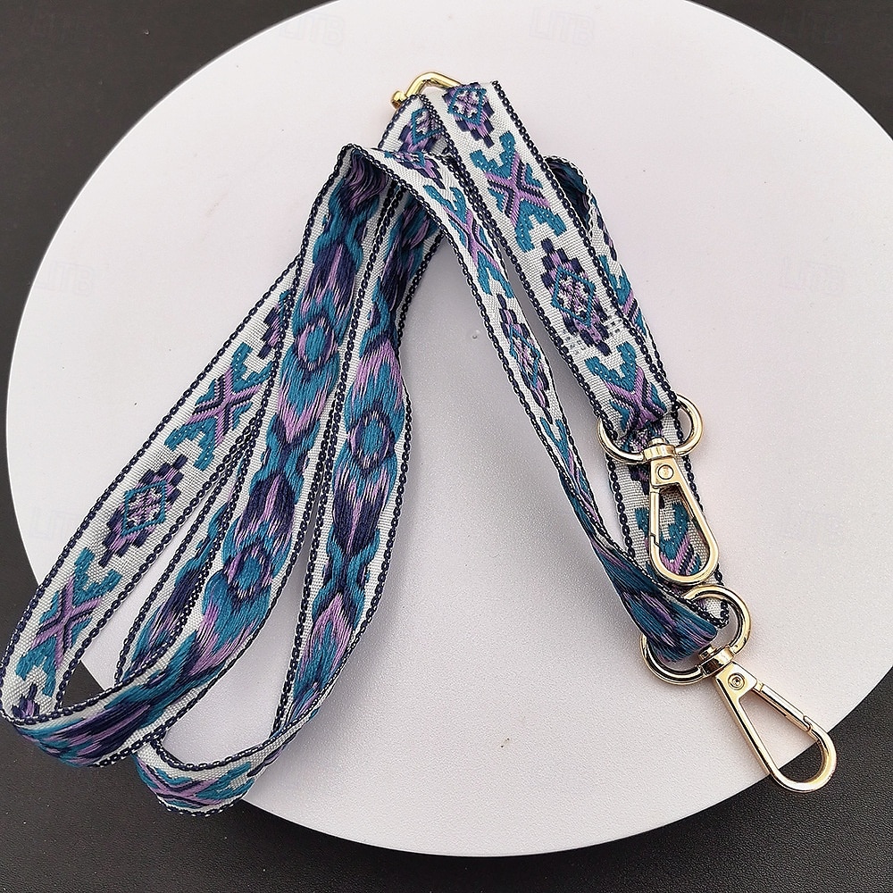 Nový nastavitelný řetízek na mobilní telefon, dlouhý crossbody popruh přes rameno, závěsný řetízek s retro totemovým vzorem, závěsná dekorace, zavěšení na krk, široký látkový popruh 2025 - $11.99 –P7