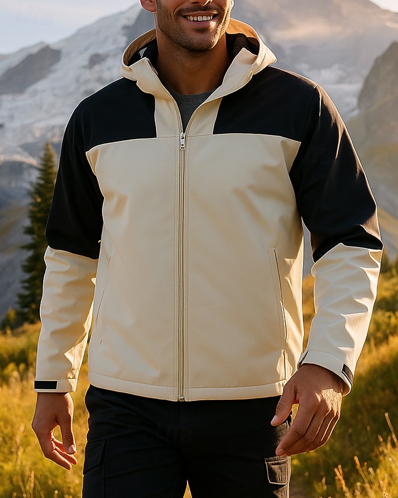 Муж. Куртка для туризма и прогулок Спортивная куртка Дождевик На открытом воздухе Водонепроницаемость Быстровысыхающий Легкость Дышащий Походная одежда Походная одежда Весна Осень Жакет 2026 - $42.99 –P3