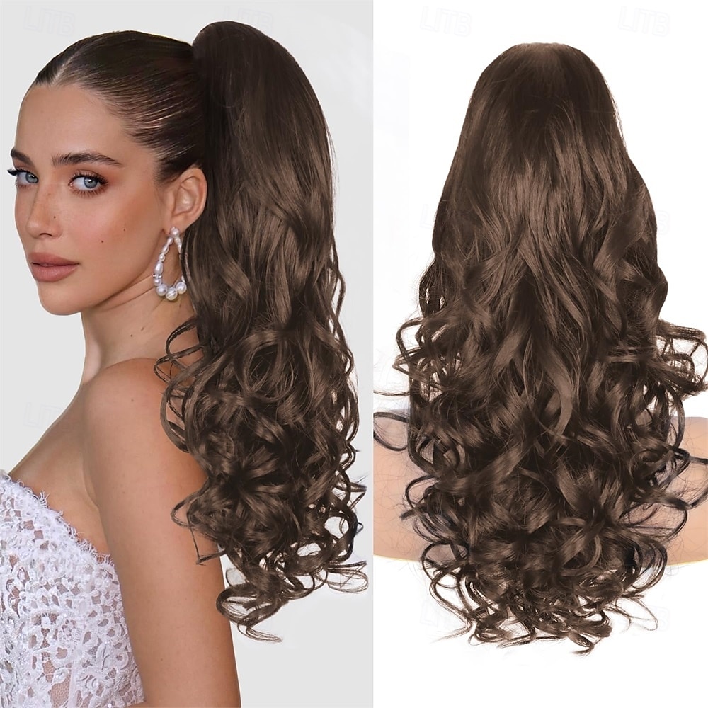 24 Inch Ponytail Extension Clip on Ponytails for Women Long Curly Wavy Ponytail Extensions for Women Synthetic Layered Pony Tails Hair Extensions 2025 - $19.49 –P10