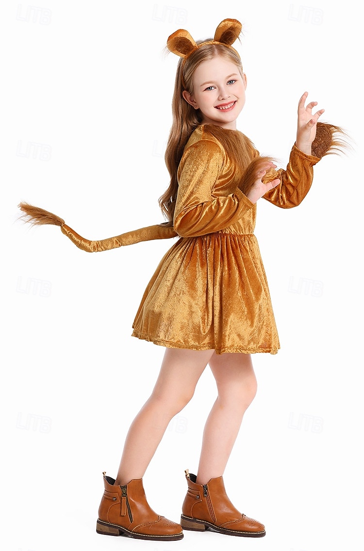 Carnival Costume 2026 Dress Costume Animal Lion Fairy Tail Cute Kid's Girls' Halloween Carnival Performance Educational Dress Up School Event Dress Up Dress Up 2026 - $38.99 –P2