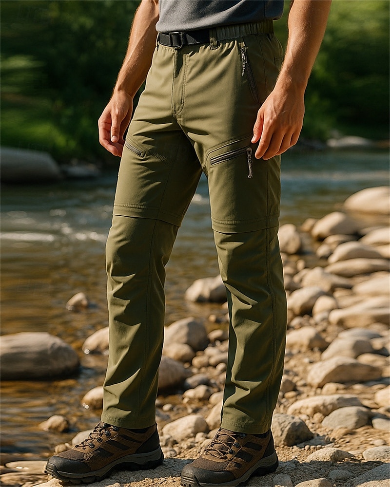 Herren Wanderhosen Frühling Herbst Außen Normale Passform Wasserdicht Schnelltrocknend Leicht Atmungsaktiv Hosen Kordelzug Tasche Elastischer Bund Schwarz Armeegrün Camping / Wandern Golfspiel Laufen 2026 - $31.99 –P4