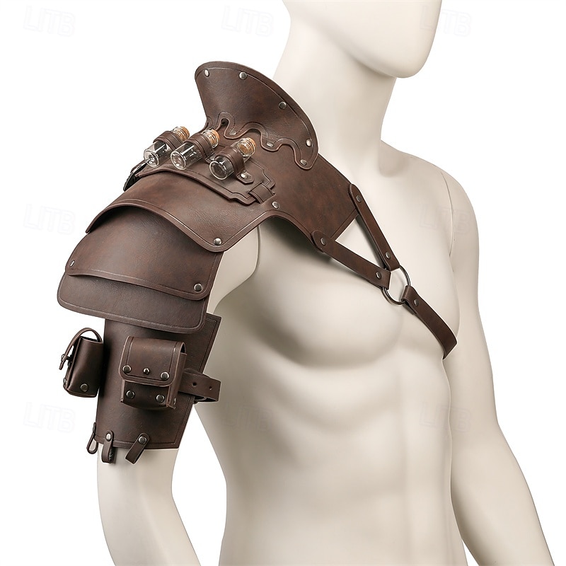 Punk & Gothic Middeleeuws Renaissance Wapens en Harnassen Gemaskerd Bal Krijger Ridder Voor heren Viking Maskerade Prestatie Toneel Maskerade Volwassenen Schouder Pantser 2025 - $30.99 –P6