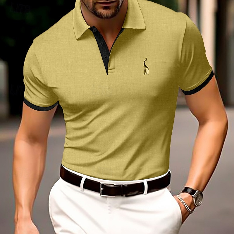 Men's Cotton Polo Shirt Golf Shirt Casual Sports Lapel Ribbed Polo Collar Short Sleeve Fashion Basic Plain Classic Summer Spring Slim Fit White Cotton Polo Shirt 2026 - $17.99 –P5