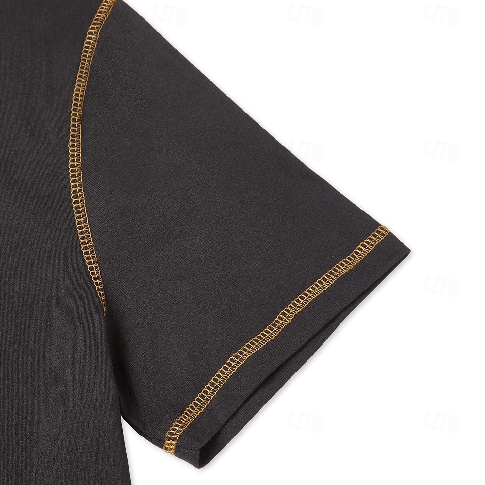 Per uomo Maglia Henley Maglietta Maniche Corte Patchwork Moda Designer Essenziale Doppio spago Cuciture a contrasto Linee decorative abbinate ai colori Henley Vacanza Streetwear Casuale Estate Tutte del 2025 a $19.99 –P7