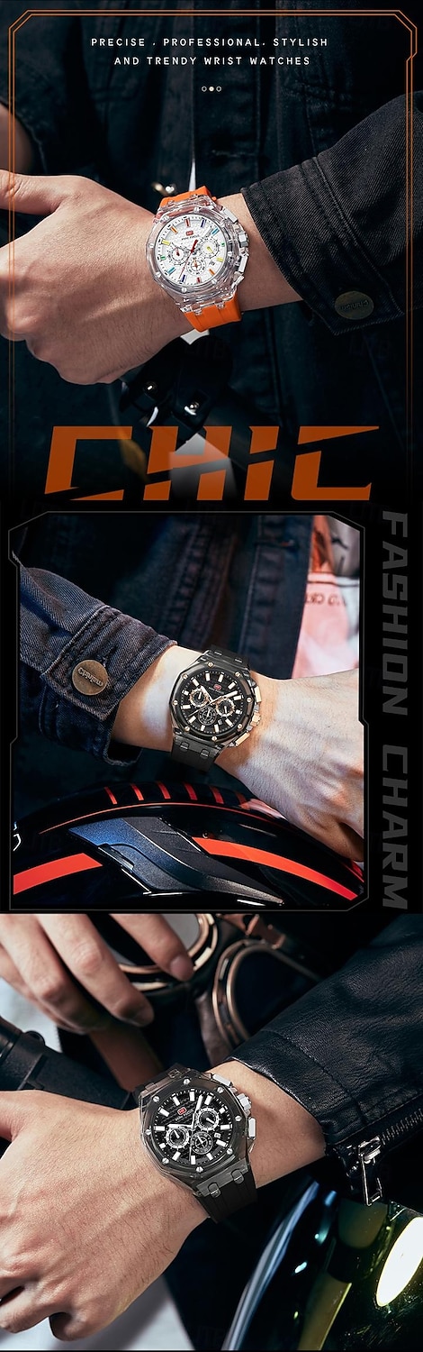 2026年 MINI FOCUS メンズ クォーツ 時計 ラグジュアリー 大ダイヤル ビジネス 腕時計 蛍光 カレンダー 日付 週 防水 シリコン ジェル 時計  コレクション – $58.99 –P12