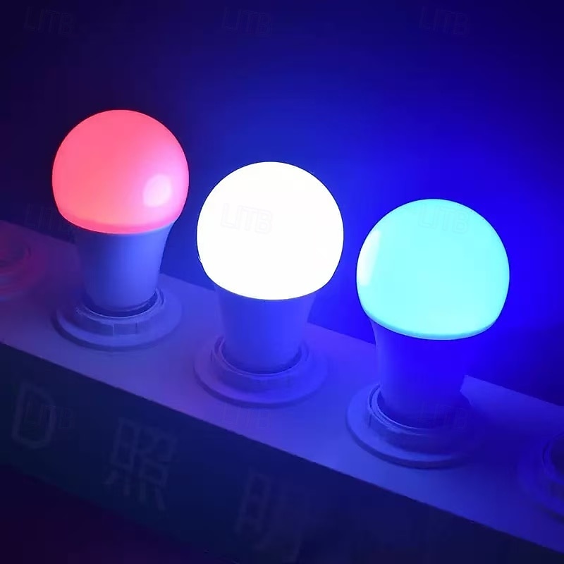 LED Lamp Dimmable Multicolour RGB Light Bulb 2000 mah Rechargeable Bulb A65 Light Smart Remote Control Home Decor Outdoor Activities and Camping 2025 - $16.99 –P9