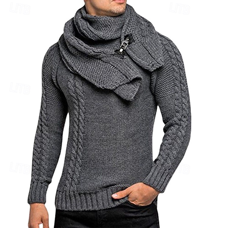 Herren Pullover Gerippt Zopfmuster Stricken Normale Oberteile Gestrickt Schmale Passform Einfach Rundhalsausschnitt Strickware Moderne zeitgenössische Lässig Alltagskleidung Bekleidung Herbst Winter 2025 - $39.99 –P7