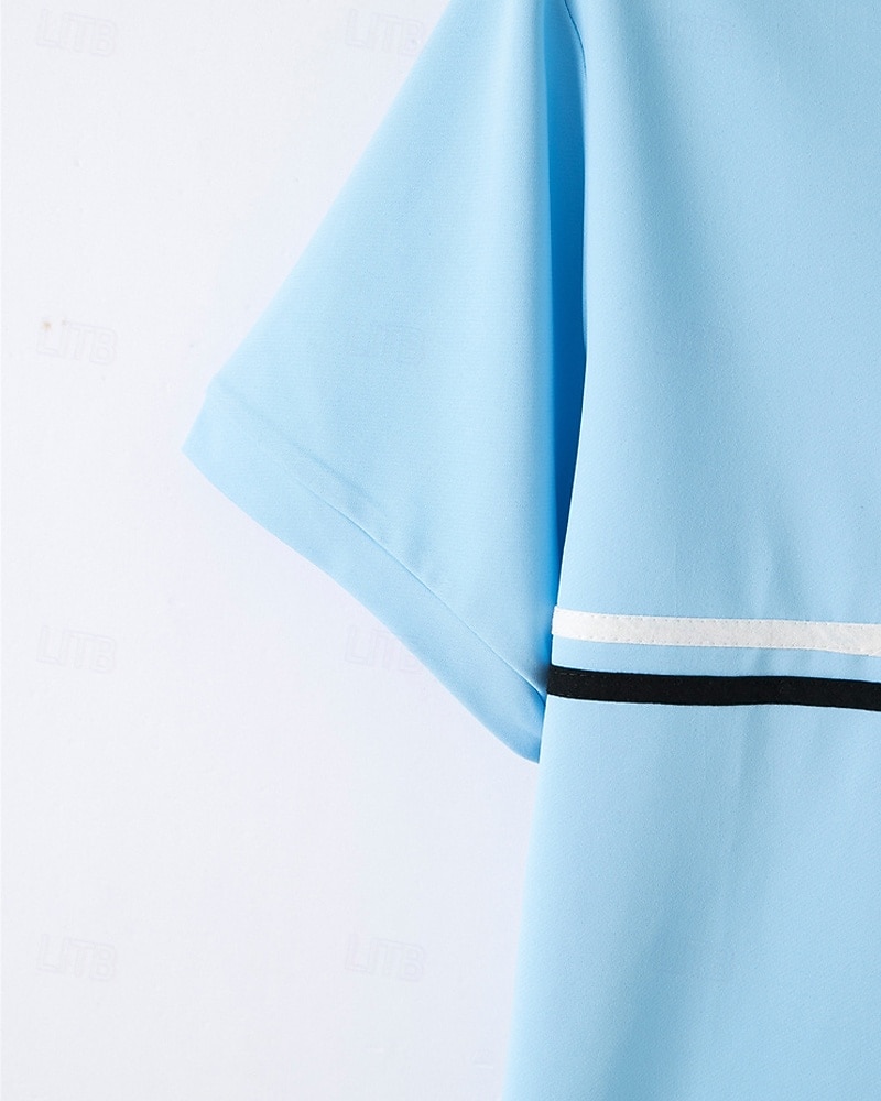 Men's Golf Shirt Golf Polos Shirts Casual Sports Stand Collar Short Sleeve Basic Modern Color Block Patchwork Buttons Summer Spring Regular Fit Black Navy Blue Sky Blue Dark Green Brown Gray Golf 2026 - $21.99 –P7