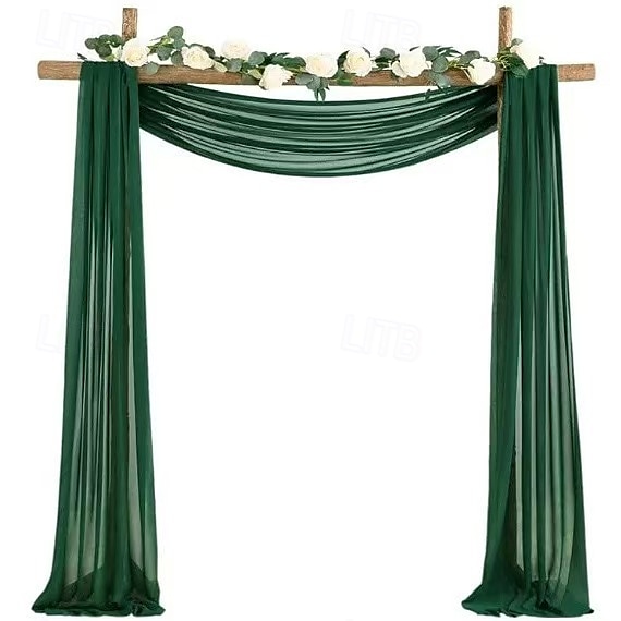 20FT Mesh Tulle Fabric, Silky Wrinkle-Resistant Chiffon Sheer Drapery for Wedding Decor, Bridal Canopy, Event Backdrop, Festival, and Arch Drapes 2025 - $17.49 –P12