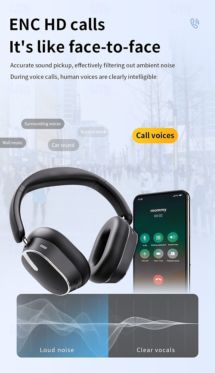 Hybrid Active Noise Cancelling Headphones Wireless Over Ear Bluetooth Headphones Foldable Wireless Headset 60H Playtime Hi-Res Audio Deep Bass Memory Foam Ear Cups Perfect for Travel & Office 2025 - $47.99 –P10