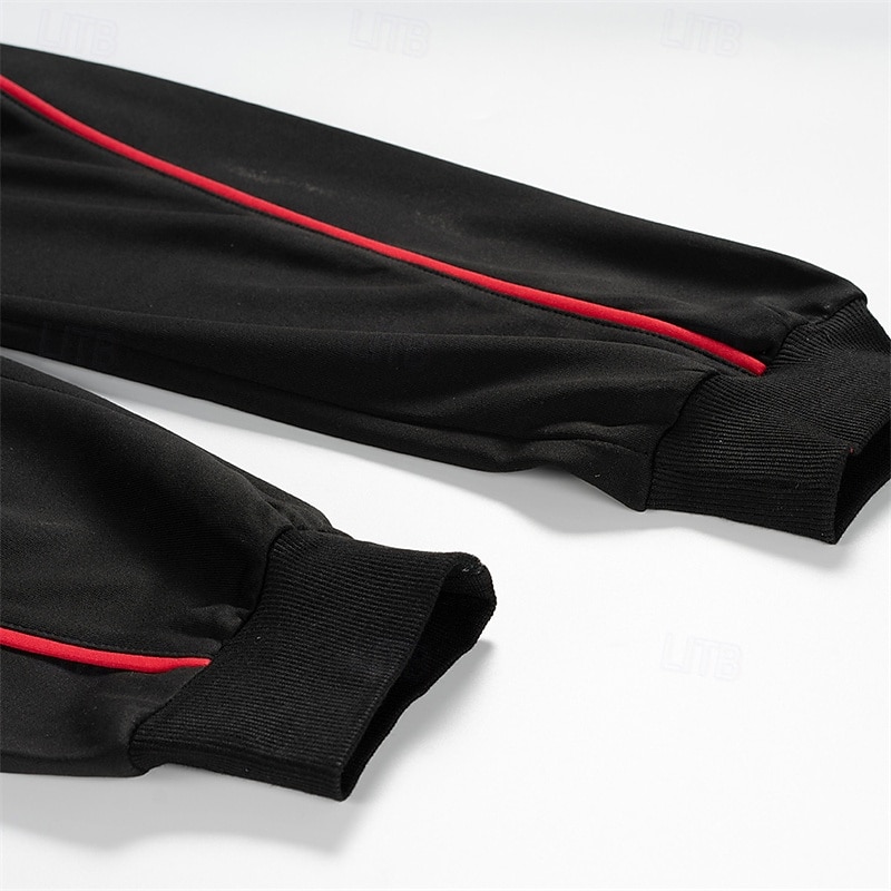 Per uomo Tuta da Ginnastica Pantaloni da Tuta Felpa con cappuccio e zip Tasca Blocco di colori Completo Abbigliamento Autunno Nero Blu marino scuro Palestra Allenamento Sportivo Antivento Manica Lunga del 2026 a $60.99 –P11