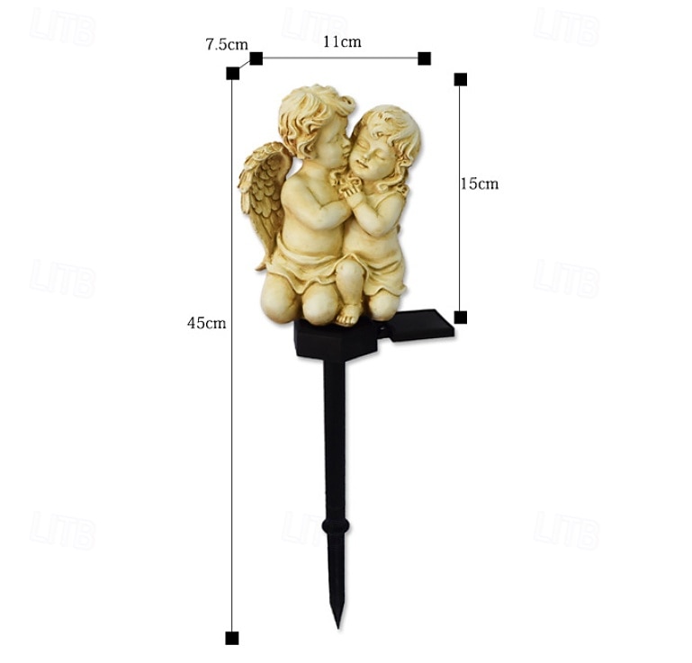 1 st utomhus solcellsskulptur par ängel jordlampa gräsmatta lampa gårdsplan gräsmatta stig trädgård festival bröllop europeisk landskapsdekoration ljus 2026 - $12.99 –P11