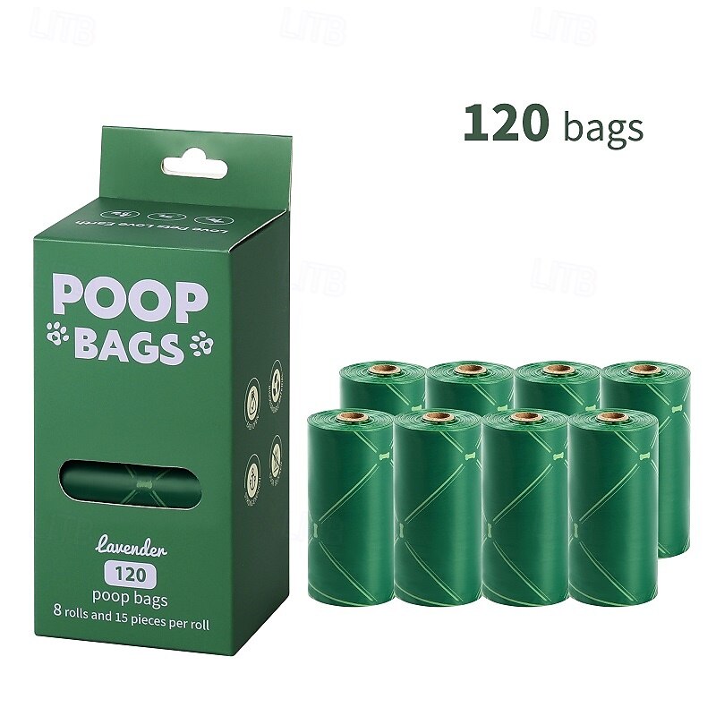 Nouveau sac à crottes de chien recyclable et écologique, sac de rangement portable, clip mains libres, sac à déchets pour animaux de compagnie, 8 rouleaux avec tête à clip de 2025 ? $19.99 –P4