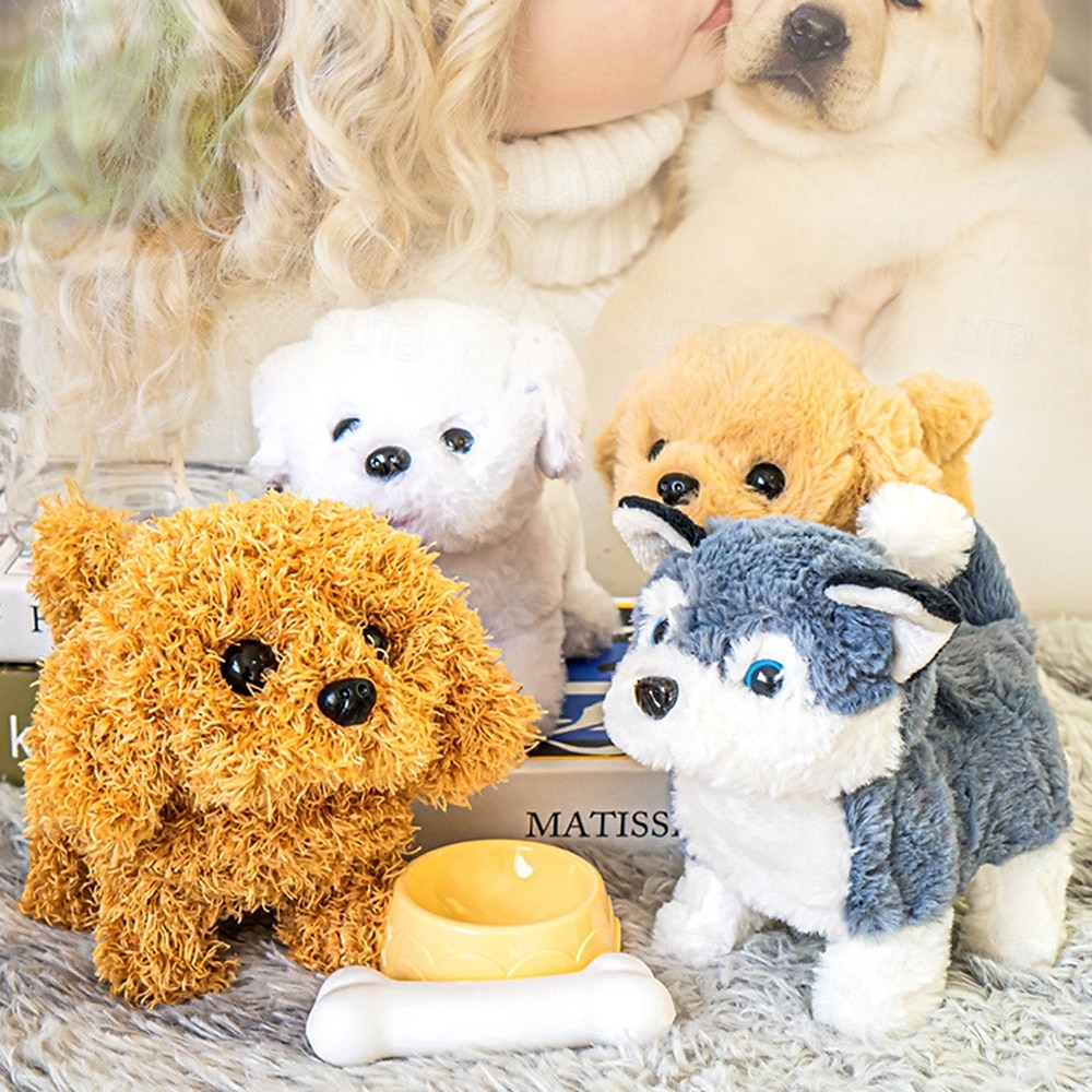 Cane robot, il mio cucciolo robot realistico, giocattolo interattivo per cuccioli che cammina, abbaia, coda di peluche, cane da compagnia per bambini &Giocattolo robotico realistico per adulti che si del 2025 a $23.99 –P3