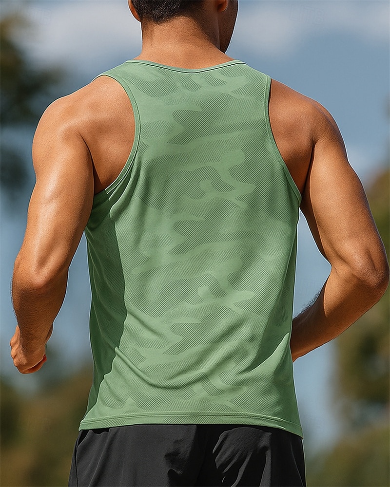 Hombre Bloque de color Color Camuflaje Camiseta sin mangas Running Top para correr Camiseta para correr Verano Primavera Sin Mangas Secado rápido Ligero Transpirable Tenis Golf Corriendo Azul Piscina 2026 - $16.49 –P2