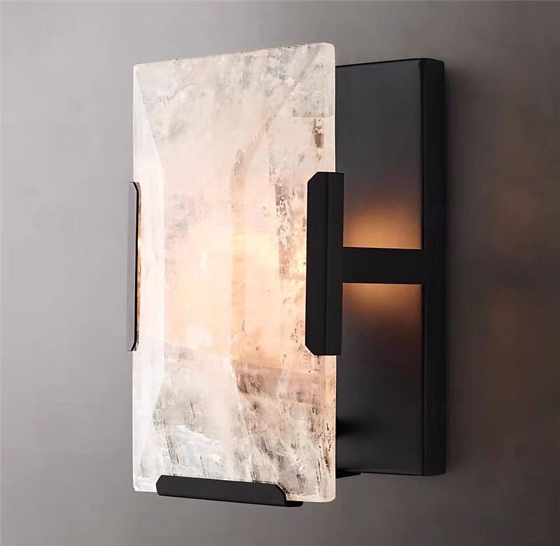 Applique a LED in marmo e rame, applique da parete a LED moderna per interni, lampade da parete per camera da letto e soggiorno del 2025 a $304.29 –P5