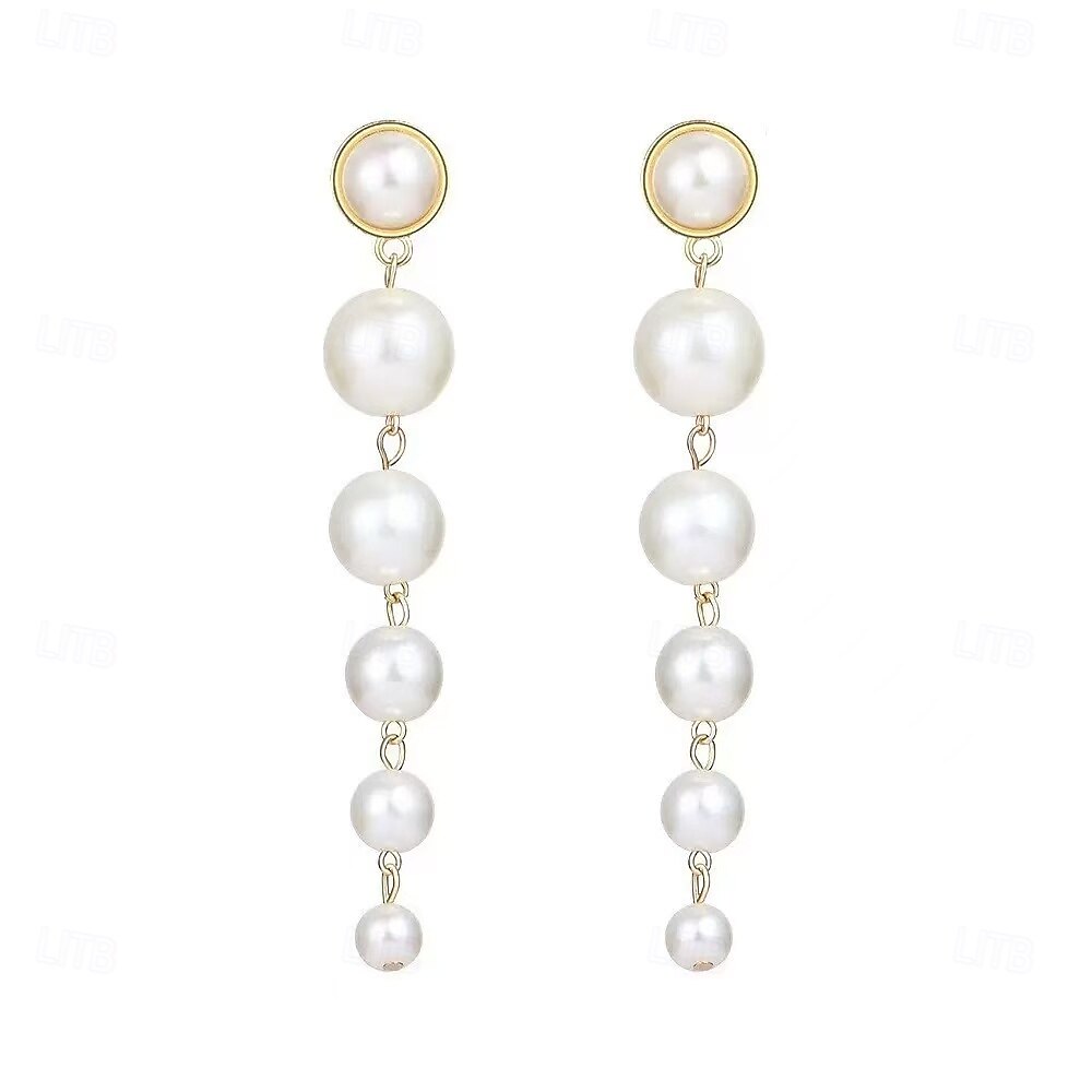 Ensembles de bijoux de mariée 1 ensemble boucles d'oreilles en alliage de perles collier bracelets ensemble de bijoux élégant et doux pour femmes pour fête de mariage tenue de soirée festival de 2025 ? $30.99 –P3