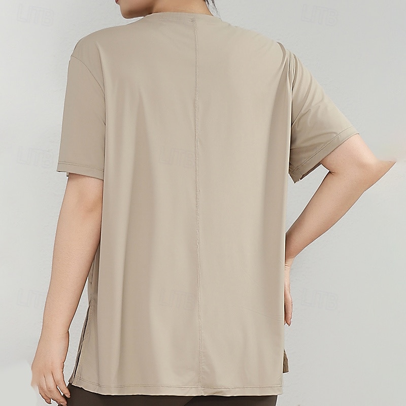 Mujer Camisetas deportivas parte superior de pilates Top deportivo Agradable para la piel Secado rápido Suavidad Corte Ancho Manga Corta Deportes Color sólido Camiseta por Gimnasio Pilates Zumba 2026 - $16.49 –P2