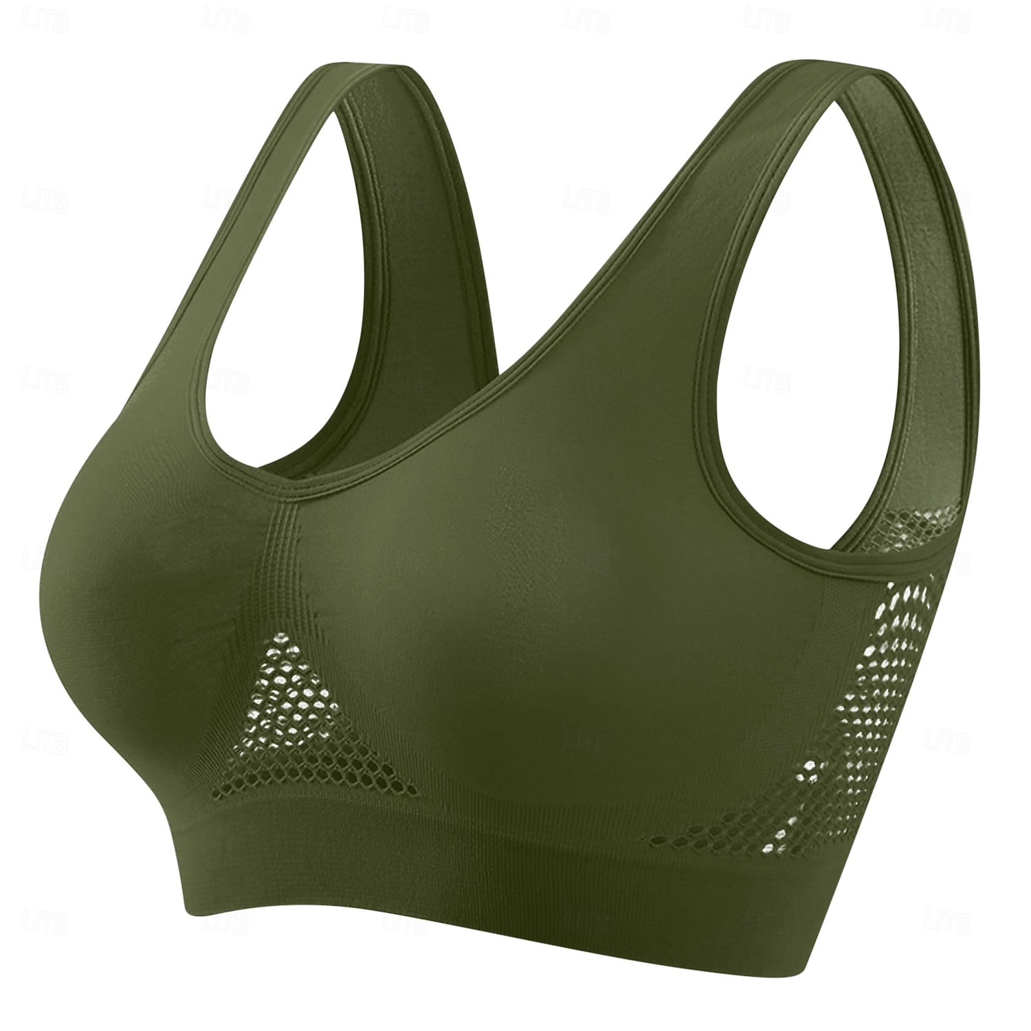 Dam Lätt stöd Sportbehåar Kör behå Öppen Rygg Behåtopp Nej Fritid Sport Joggning Löpning Lättvikt Mjuk Andningsfunktion Skog grön Violett Svart Solid färg 2025 - $3.49 –P13