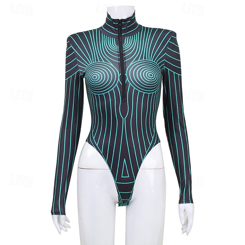 Anos 70 Delírio Groovy Fatos de Corpo Discoteca Drag Queen Psicodélico Mulheres Dia Das Bruxas Carnaval Festival de Música Parada do Orgulho Festa Temática Retro Adulto Macacão de 2025 por $23.99 –P1