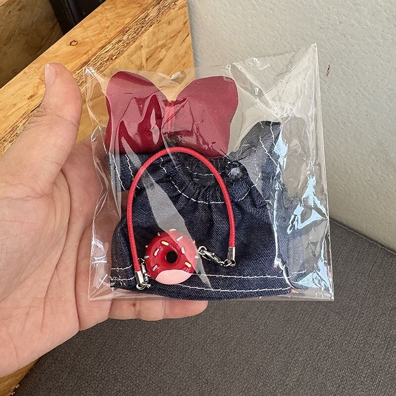 Vêtements Pour Poupée 17cm - Ensemble Pull + Jean + Pendentif Ours Style Kawaii