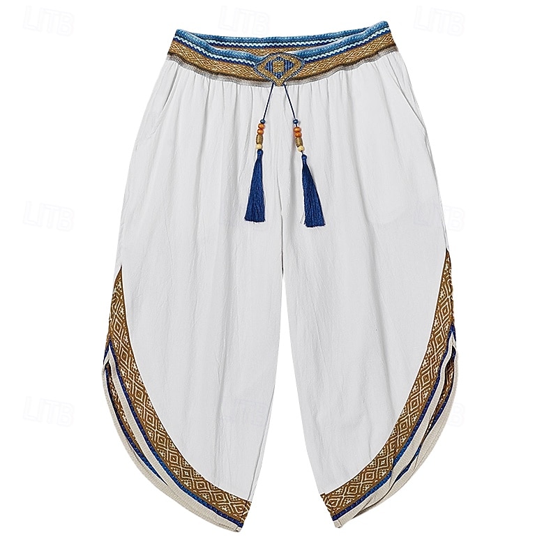 Per uomo Pantaloni capri Shorts di Lino Pantaloncini Estivi Shorts da Spiaggia Tasca Elastico in vita Baggy Semplice Comodità Traspirante Lunghezza al polpaccio All'aperto Casa Quotidiano Moda Retr del 2025 a $23.99 –P4