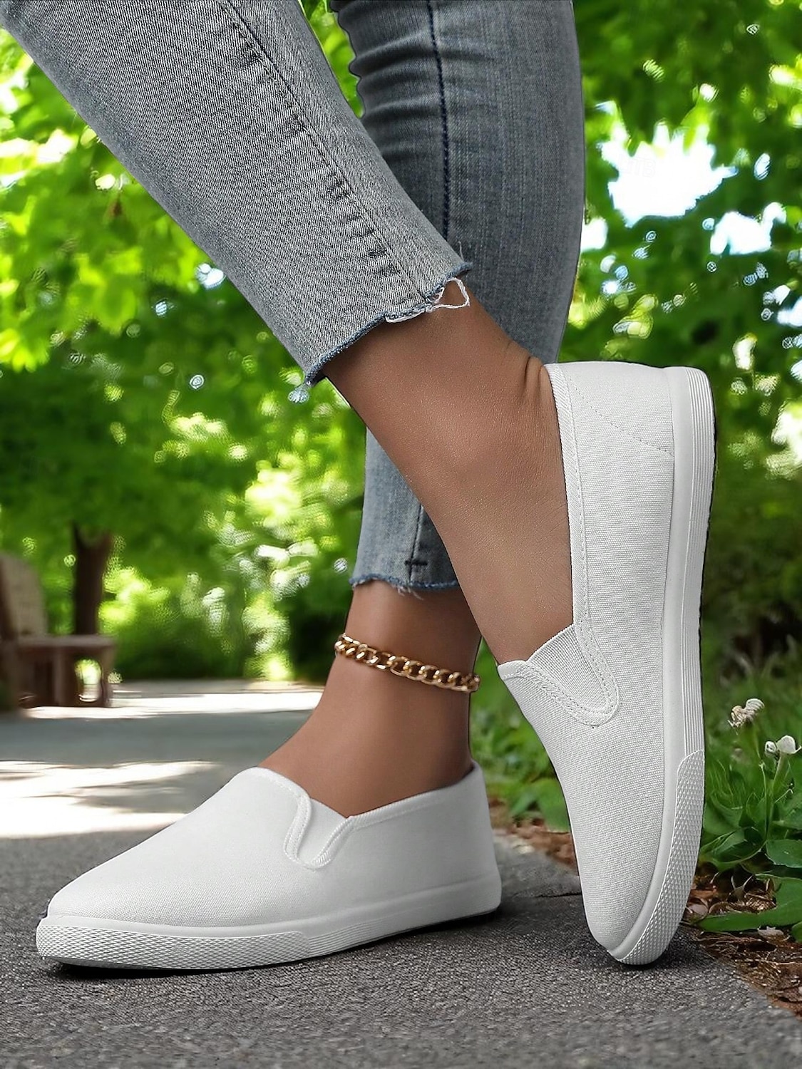 női vászon bebújós tornacipők – könnyű, minimalista lapos cipők mindennapi ügyintézéshez, parkban sétáláshoz és hétvégi villásreggelihez 2026 - $18.99 –P2