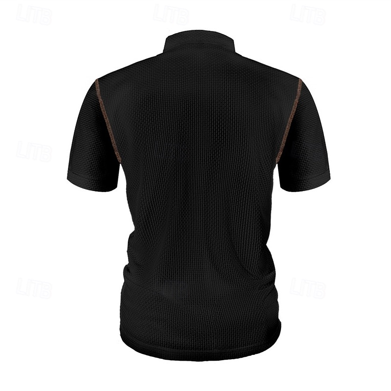 Men's T Shirt Henley Shirt Tee Short Sleeve Shirt Short Sleeve Henley Summer Spring Patchwork Fashion Designer Basic Buttons Pocket Vacation Street Going out Black White Navy Blue Top Tee for Men 2025 - $18.49 –P9