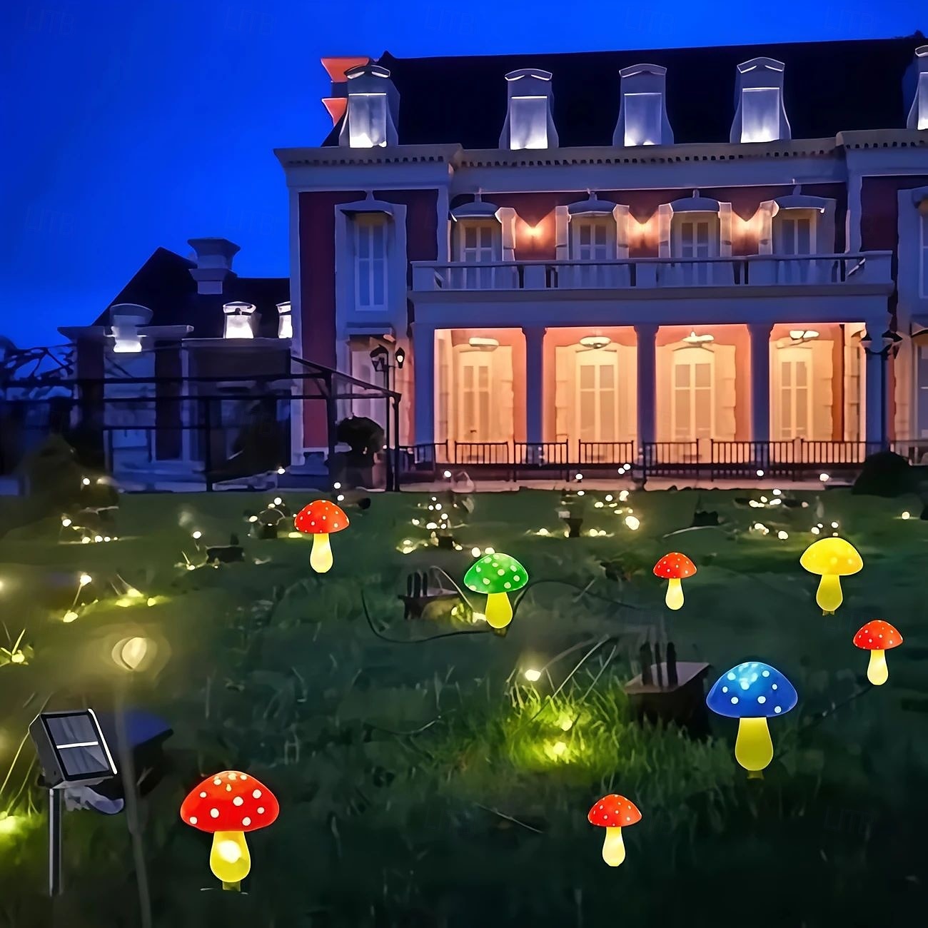 8 buc lumini solare de grădină cu ciuperci, lumini de grădină impermeabile cu ciuperci, pentru Crăciun, Halloween, Ziua Recunoștinței, curte, gazon, alee, decorațiuni de petrecere de sărbători 2025 - $27.99 –P8