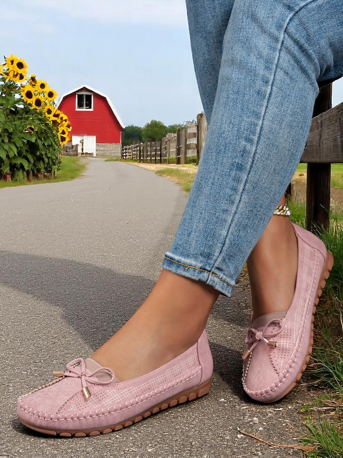 mocassins femininos com laço rosa – mocassins leves e casuais para dirigir, ideais para tarefas diárias, passeios no jardim e looks casuais de 2025 por $24.99 –P4