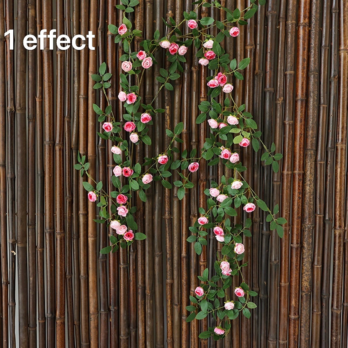 Bocciolo di rosa artificiale da appendere alla parete, finto fiore rampicante per decorare tubi del condizionatore e del riscaldamento, pianta rampicante in plastica per nascondere e decorare la casa del 2025 a $23.99 –P7