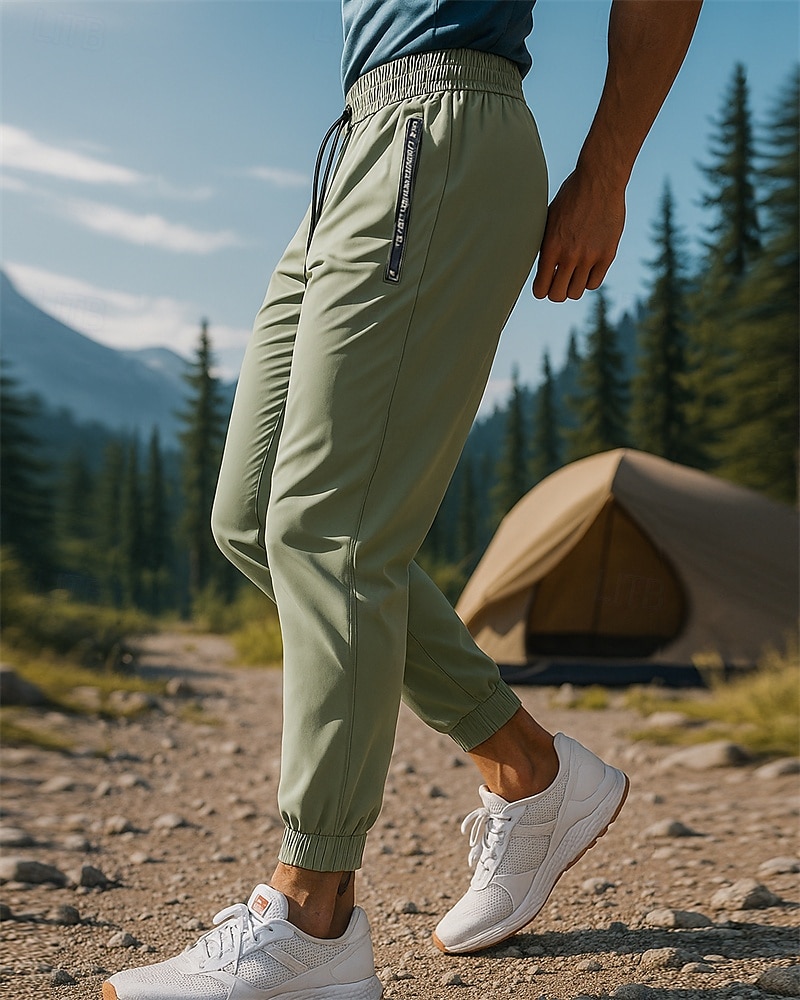 Herren Wanderhosen Trainingshose Außen Normale Passform Wasserdicht Winddicht Atmungsaktiv Schnelltrocknend Hosen Elastischer Bund Schwarz Dunkelgrün Camping / Wandern Golfspiel Laufen XS S M L XL 2025 - $13.99 –P2