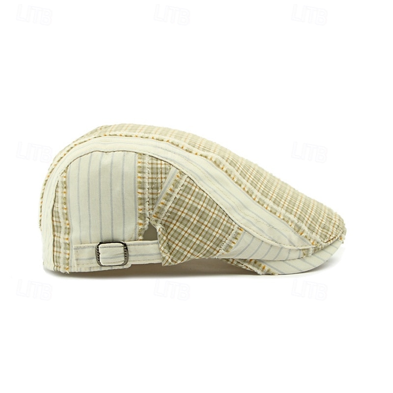 Per uomo Coppola Cappello Ascot Cappello da Giornalista Nero Rosso Cotone Moda Casual Streetwear Quotidiano Plaid Regolabile Protezione solare Traspirante del 2026 a $12.99 –P6
