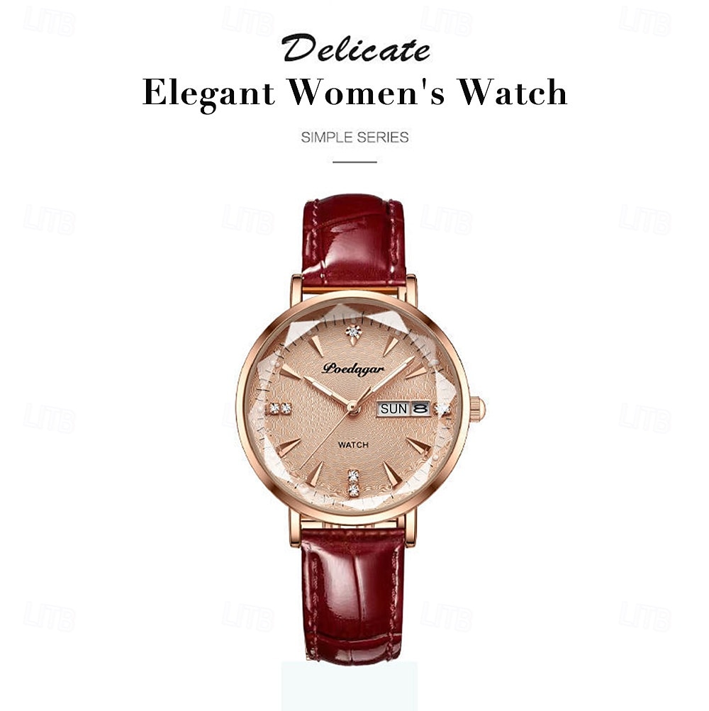 2026年 母の日の女性用ギフト 時計 ローズゴールド ステンレススチールメッシュ 日本製クォーツムーブメント シンプル 防水 ルミナスレディースウォッチ  コレクション – $31.99 –P12