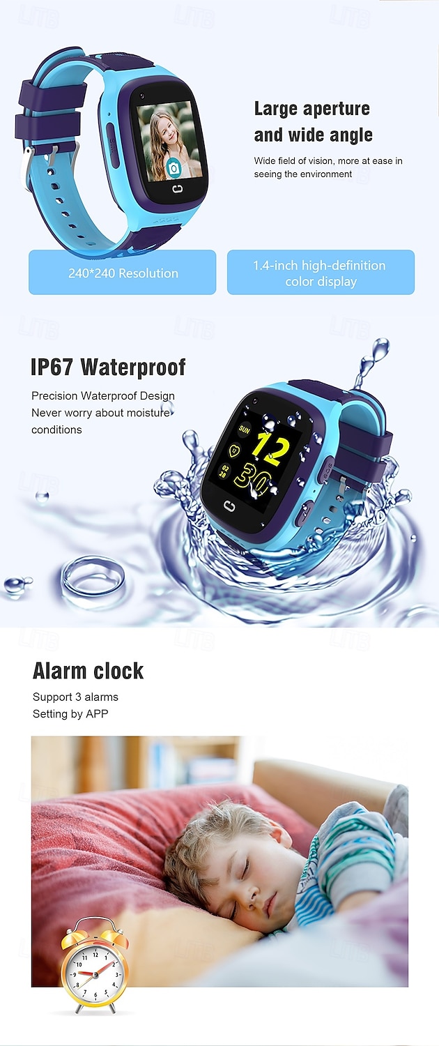 iMosi LT31 Smart Watch 1.4 inch 4G LTE Cellular Smartwatch Phone Bluetooth Alarm Clock Calendar Compatible with Null Kid's GPS Hands-Free Calls with Camera IP 67 40mm Watch Case 2025 - $61.99 –P4