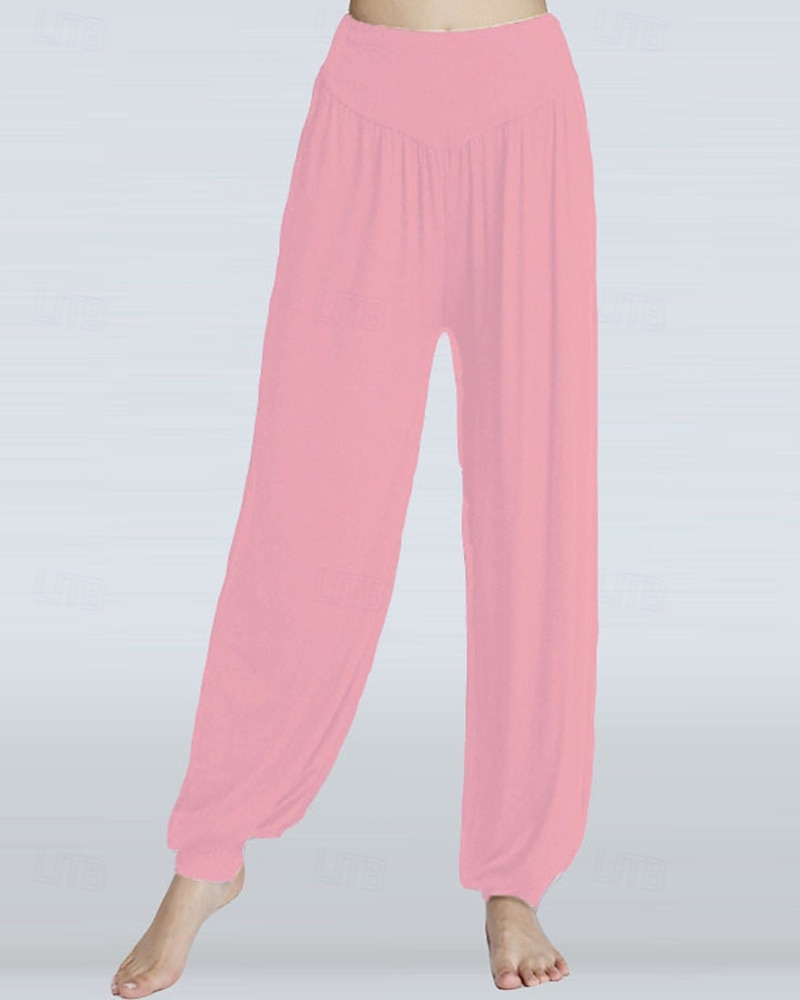 Dam Yogabyxor Harem byxor underbyxor Lättvikt Hög midja Gym Pilates Zumba Underdelar Svart Vit Rosa Huvudstad Höst sporter Sportkläder Microelastisk Lös passning 2025 - $16.49 –P7