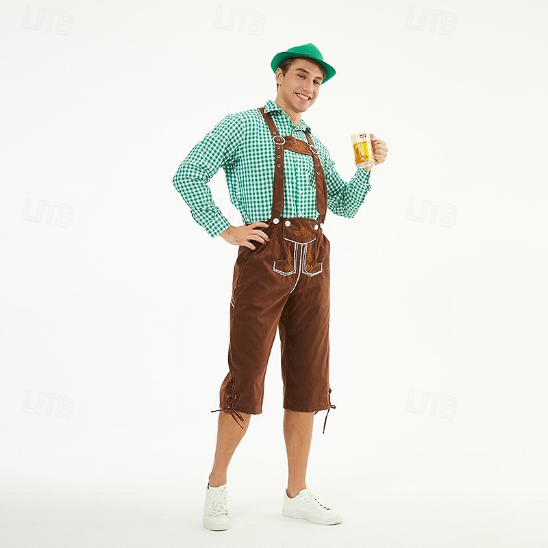 Oktoberfest Lederhosen Cappello alpino Bavarese Tedesco Alpino Prati Per uomo Feste Festa della birra Panno in stile tradizionale del 2026 a $38.99 –P11