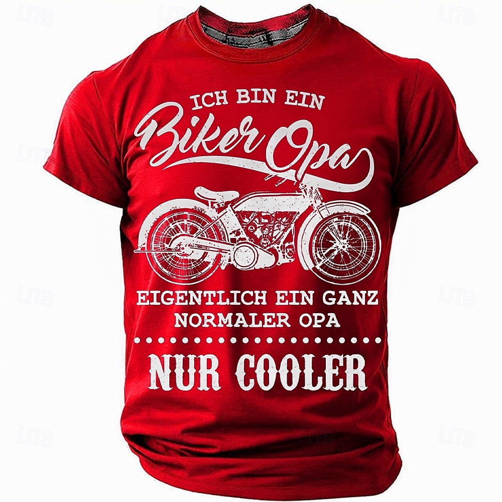 Férfi Motocikl Német Póló Rövid ujjú póló 3D nyomtatás Terített nyak Ing Divat Napi Alap Utca Hétköznapi Napi Fekete Rubin Medence Nyár Tavasz Minden évszak Ruházat S M L XL XXL XXXL 2025 - $17.99 –P1