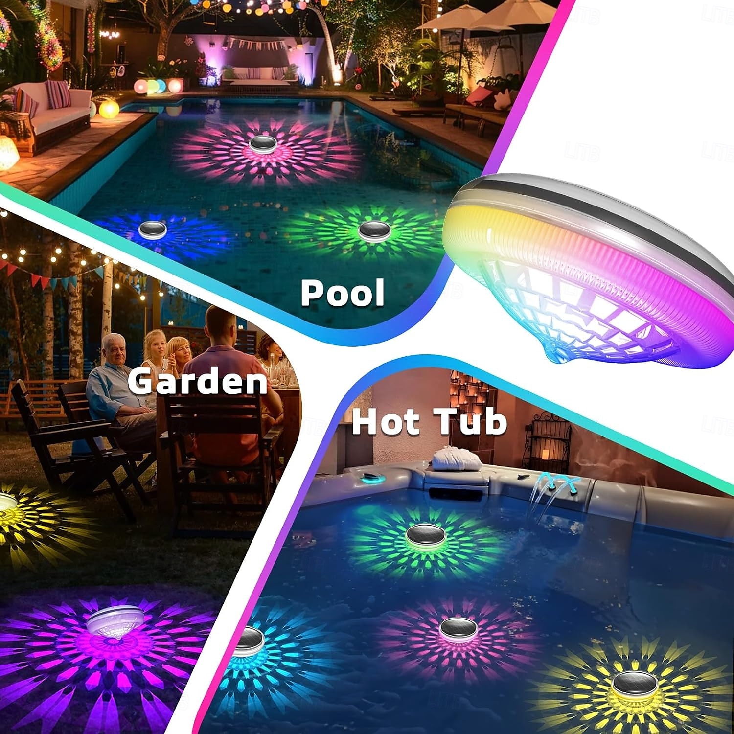 Solar Rechargeable Floating Pool Lights That Float with Remote Control 9 Lighting Timing Mode Waterproof for Inground Pool Bathroom Bathtub Pool Party 2025 - $46.76 –P11