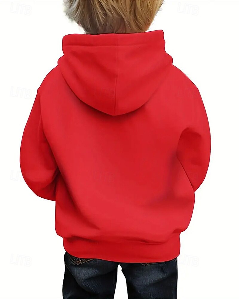 Pojkar 3D Djur Huvtröja Långärmad Vår Höst Mode Streetwear Barn 4-12 år Huva Utomhus Ledigt Dagligen Normal 2025 - $18.99 –P2
