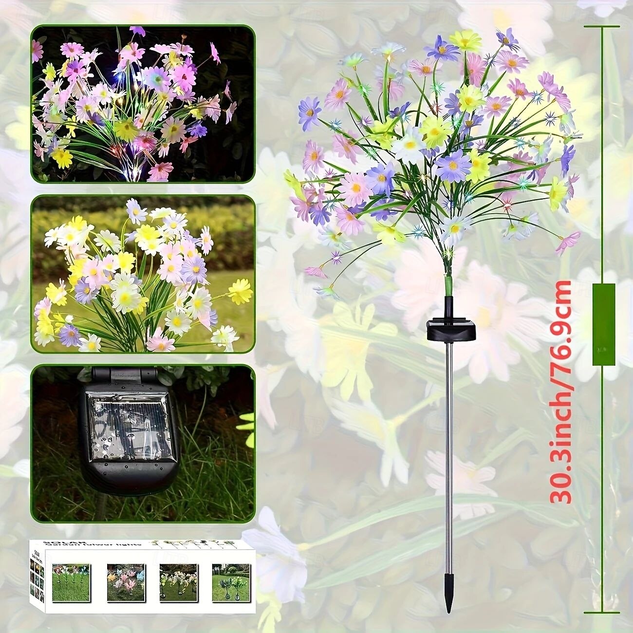 2PCS Solar Simulation Flower Lawn Light LED Path Light Outdoor Waterproof Villa Garden Park Walkway Terrace Driveway Holiday Party Landscape Decoration 2025 - $27.99 –P7