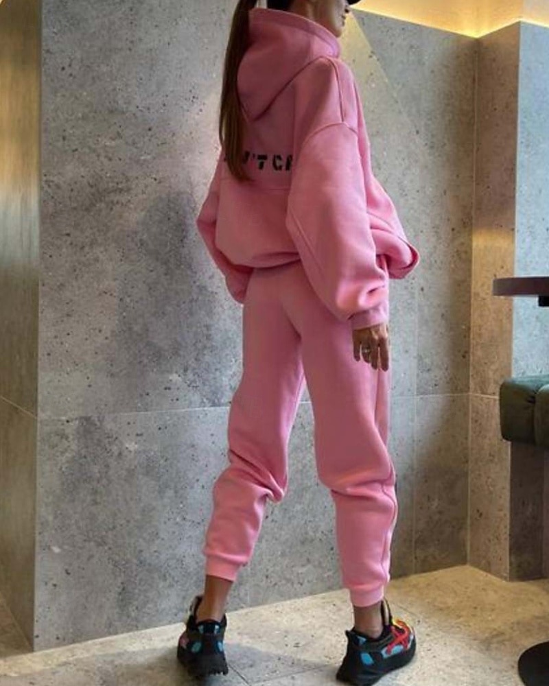 Dames Trainingspak Joggingbroeken Trainingsbroek Kant Zak Brief Sportoutfits Herfst Zwart Roze Training Sportkleding Hardlopen Thermisch Warm Winddicht Lange mouw Sport Sportkleding Rekbaar Normale 2026 - $40.99 –P2
