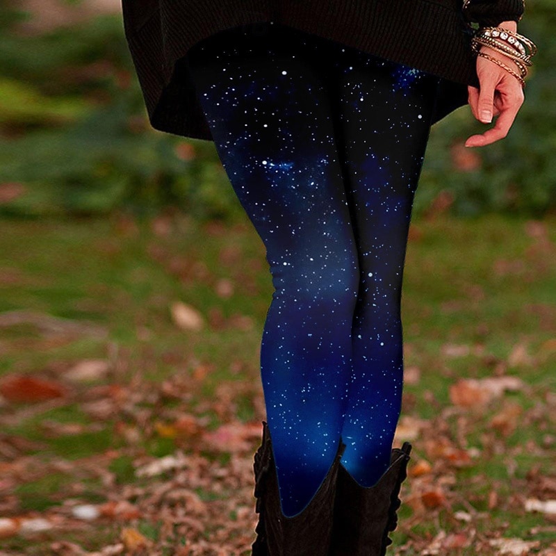 Damen Stoffhosen Leggings Gemütliche Leggings Streetwear Lässig Volle Länge Natürliche Taille Blume Elastischer Bund Druck Bequem Außenbereich Outdoor Urlaub Saphir Marineblau Marinenblau Schwarz 2026 - $19.99 –P6