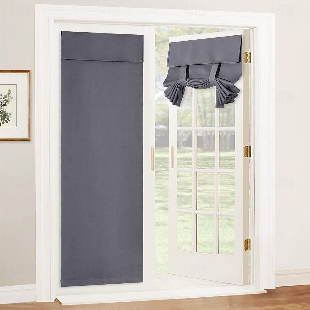 Cortina de Porta Francesa Sem Furos Cortina Blackout com Pregas de Lápis Cortinas Funcionais Filtradoras de Luz para Escritório e Casa 26X68polegadas(66X173CM) de 2025 por $16.99 –P1