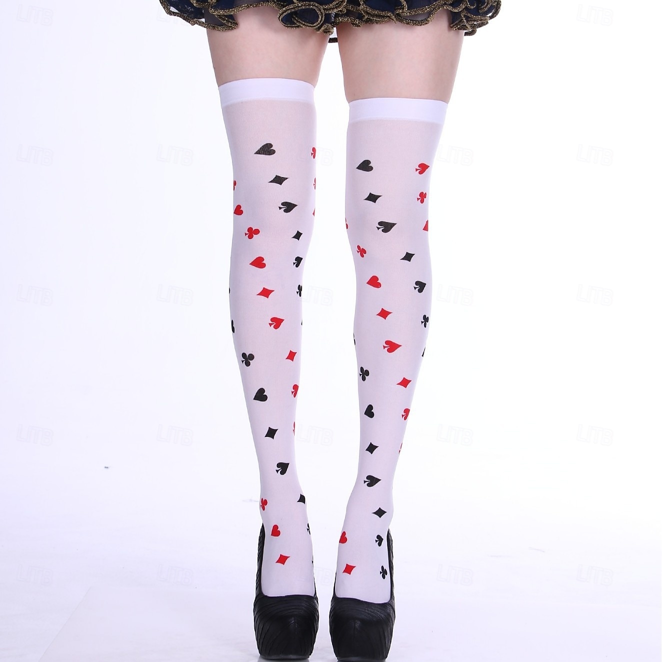 Alice in Wonderland حكاية خيالية ملكة القلوب الملكة الحمراء السم جوارب وجوارب نسائية الاكسسوارات جوارب طويلة تصل إلى الفخذ شخصيات القصص المصورة تأثيري الفيلم for نسائي للبالغين 2025 - $14.66 –P9