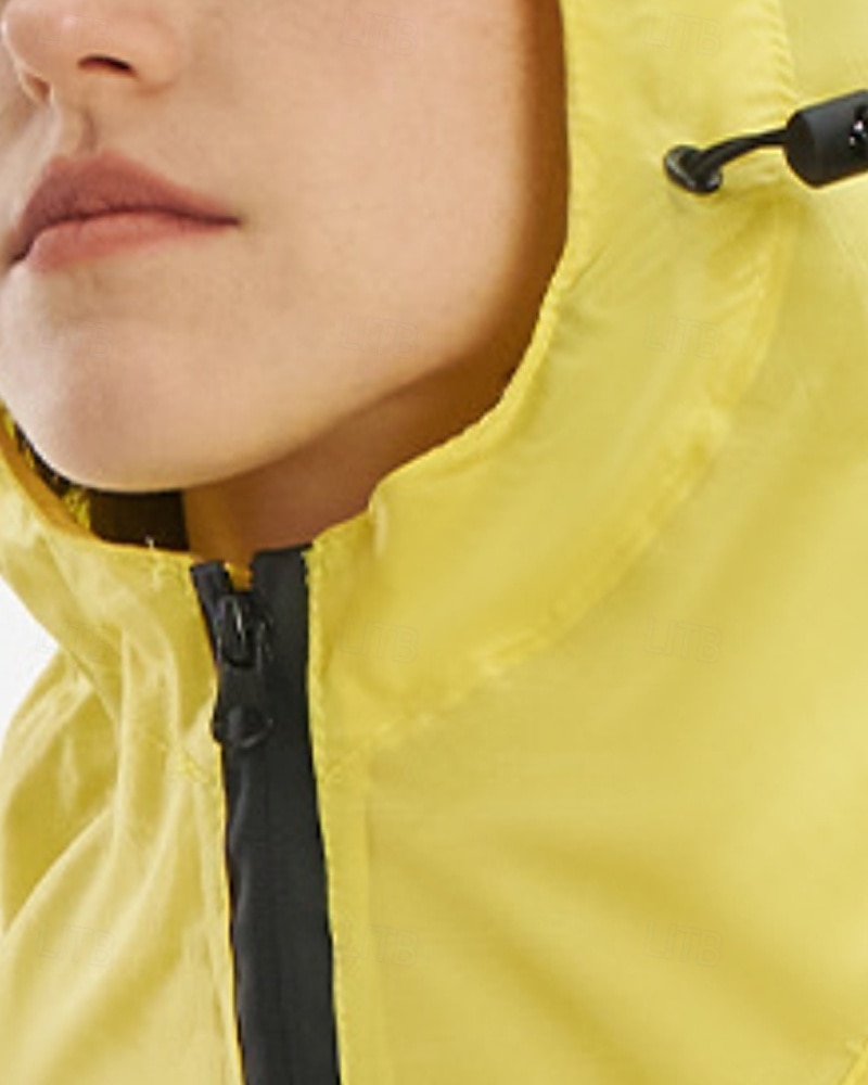 Men's Women's Hiking Jacket Rain Coat Outdoor Waterproof Windproof Quick Dry Lightweight Hiking Outfits Hiking Clothes Autumn / Fall Raincoat Camping / Hiking / Caving Patchwork Black Yellow Pink 2026 - $42.99 –P16