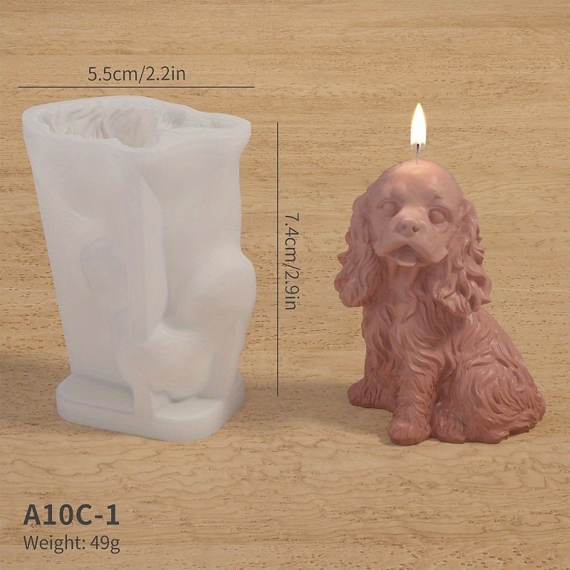 8 Stück Hundeform Silikonform dreidimensionales Tier handgemachte Gips Ton KerzenhalterForm 2025 - $38.99 –P8